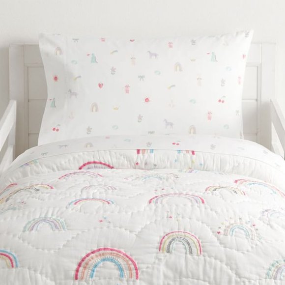 pottery barn rainbow bedding